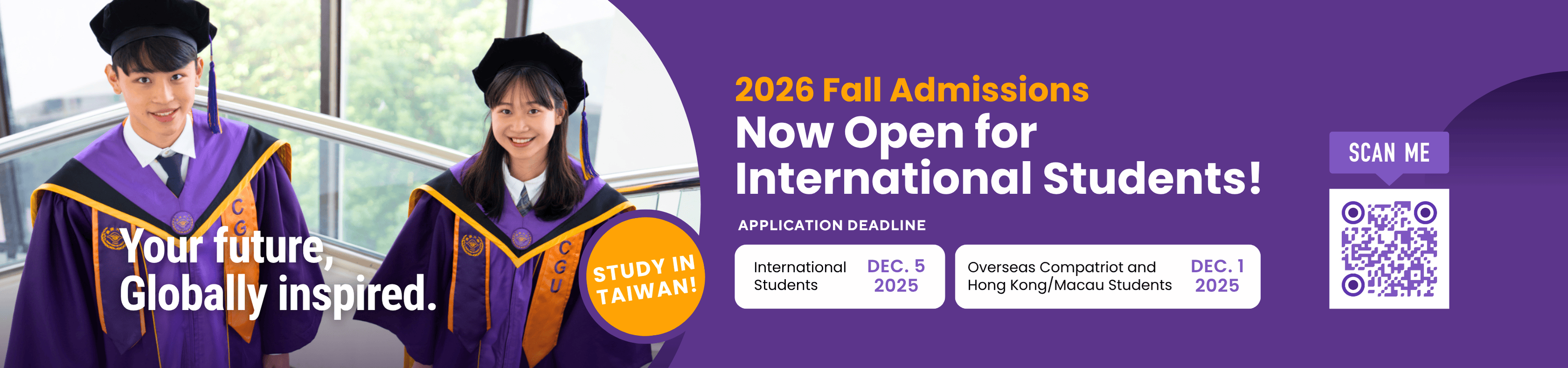 2026 Fall admission is now open for international students!