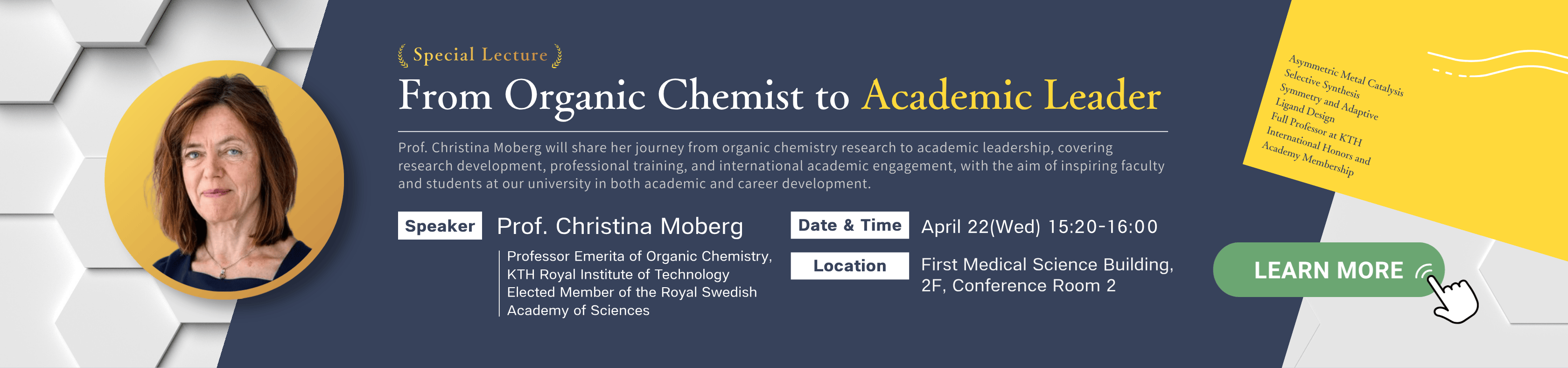 Speaker: Prof. Christina Moberg