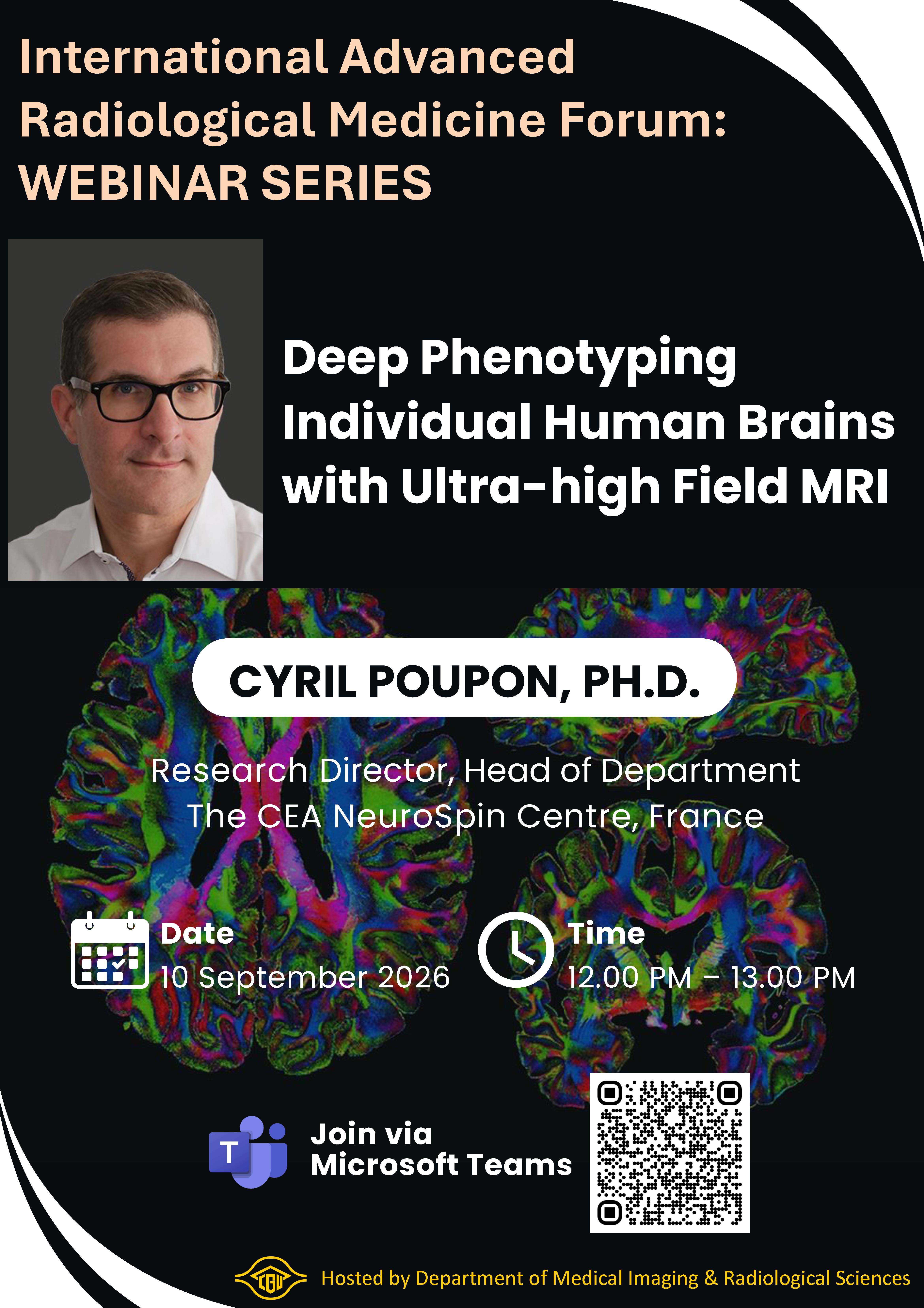 法國 CEA NeuroSpin 中心主任 Cyril POUPON 教授演講海報