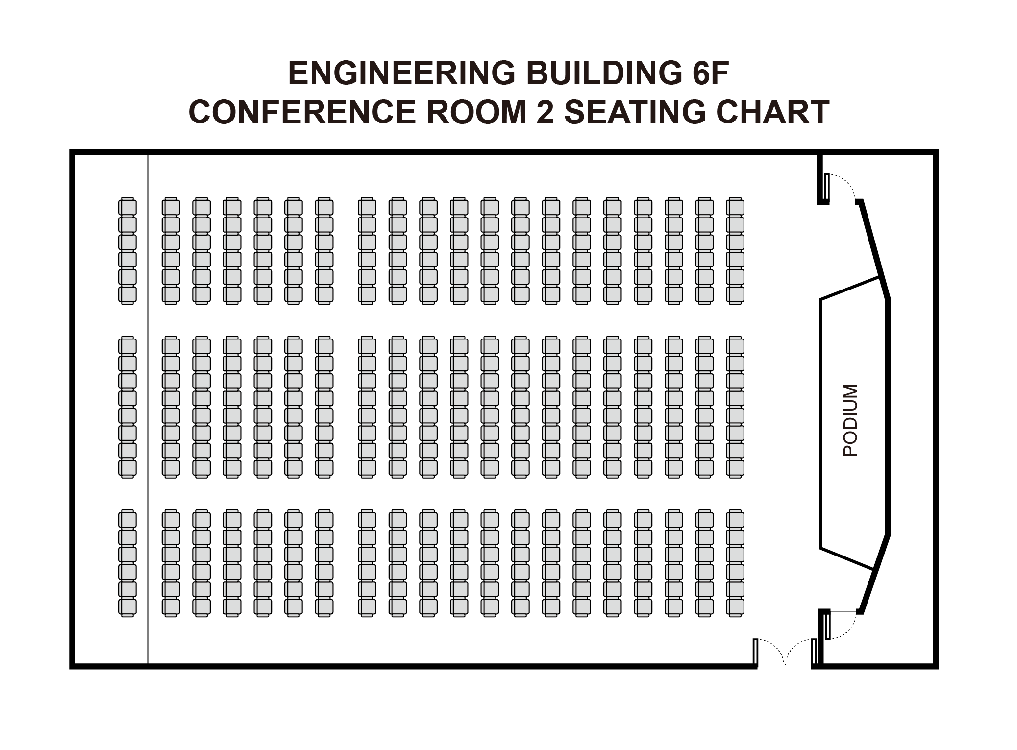 ▲Engineering Building 6F Conference Room 2 Seating Chart