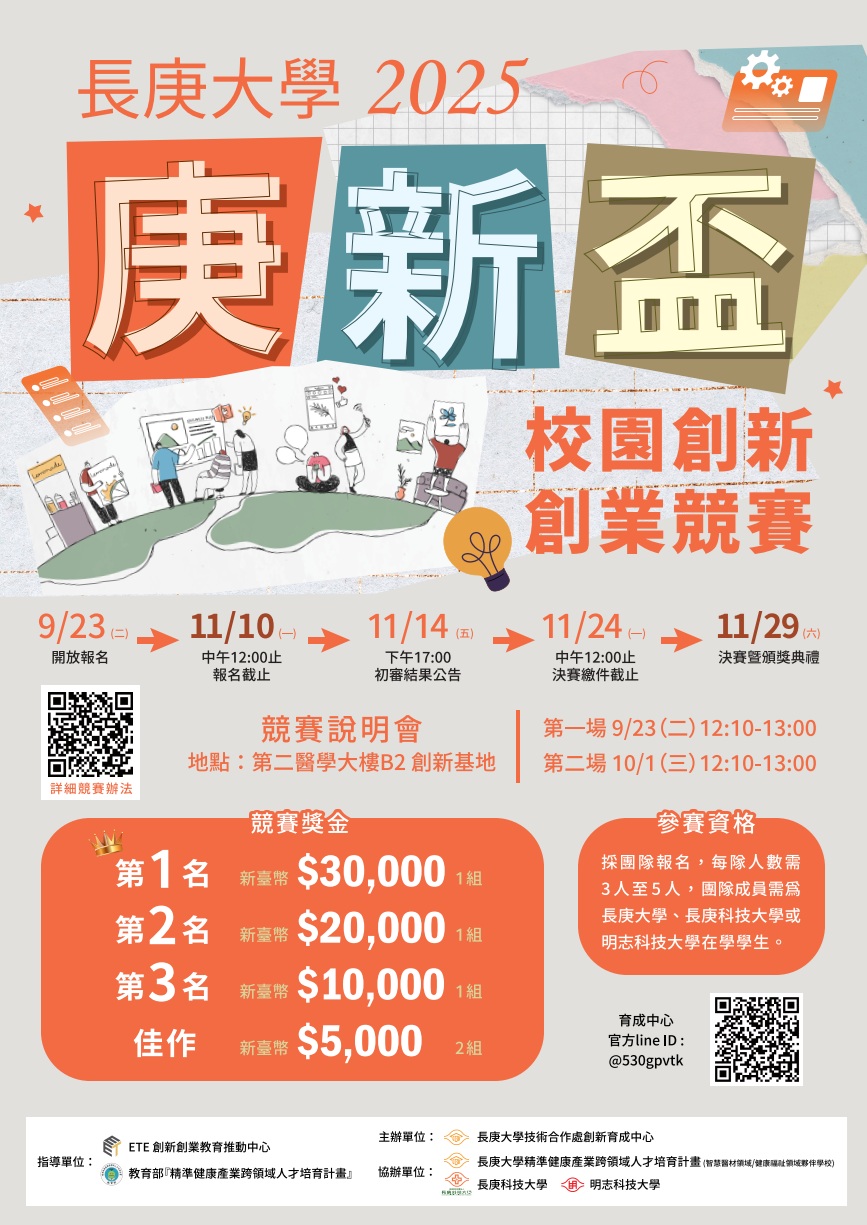 活動海報_2025 庚新盃校園創新創業競賽