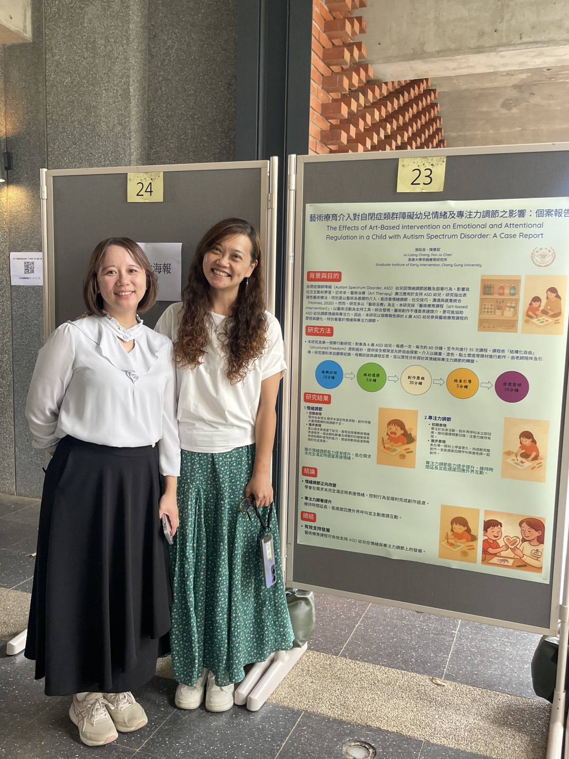 張如良與指導教授康琳茹老師海報合照