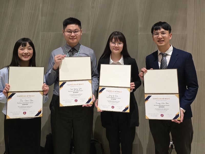 第14屆受訓醫師大會英文口頭論文競賽獲獎