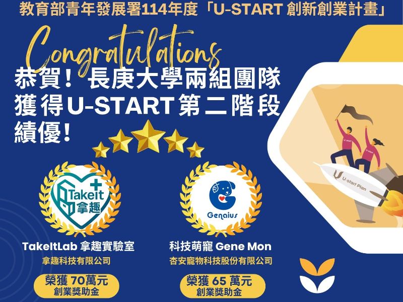 長庚大學兩組團隊獲得U-start第二階段績優！(公告海報).jpeg