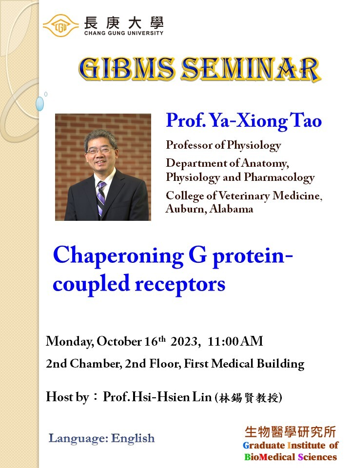 2023 Fall GIBMS Semester Lecture-20231016 Dr. Ya-Xiong Tao