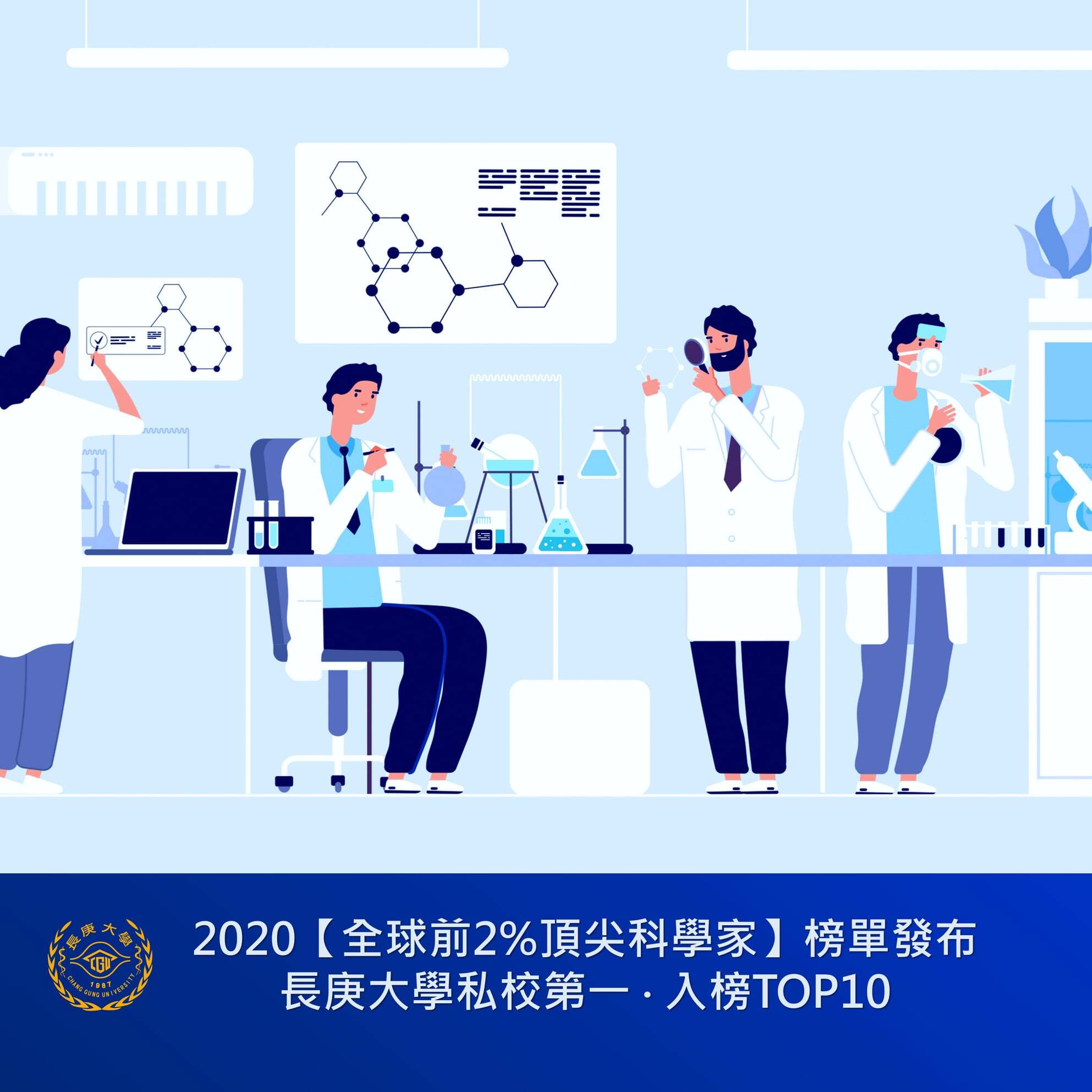 私校第一!全球前2%頂尖科學家長庚大學37名學者上榜