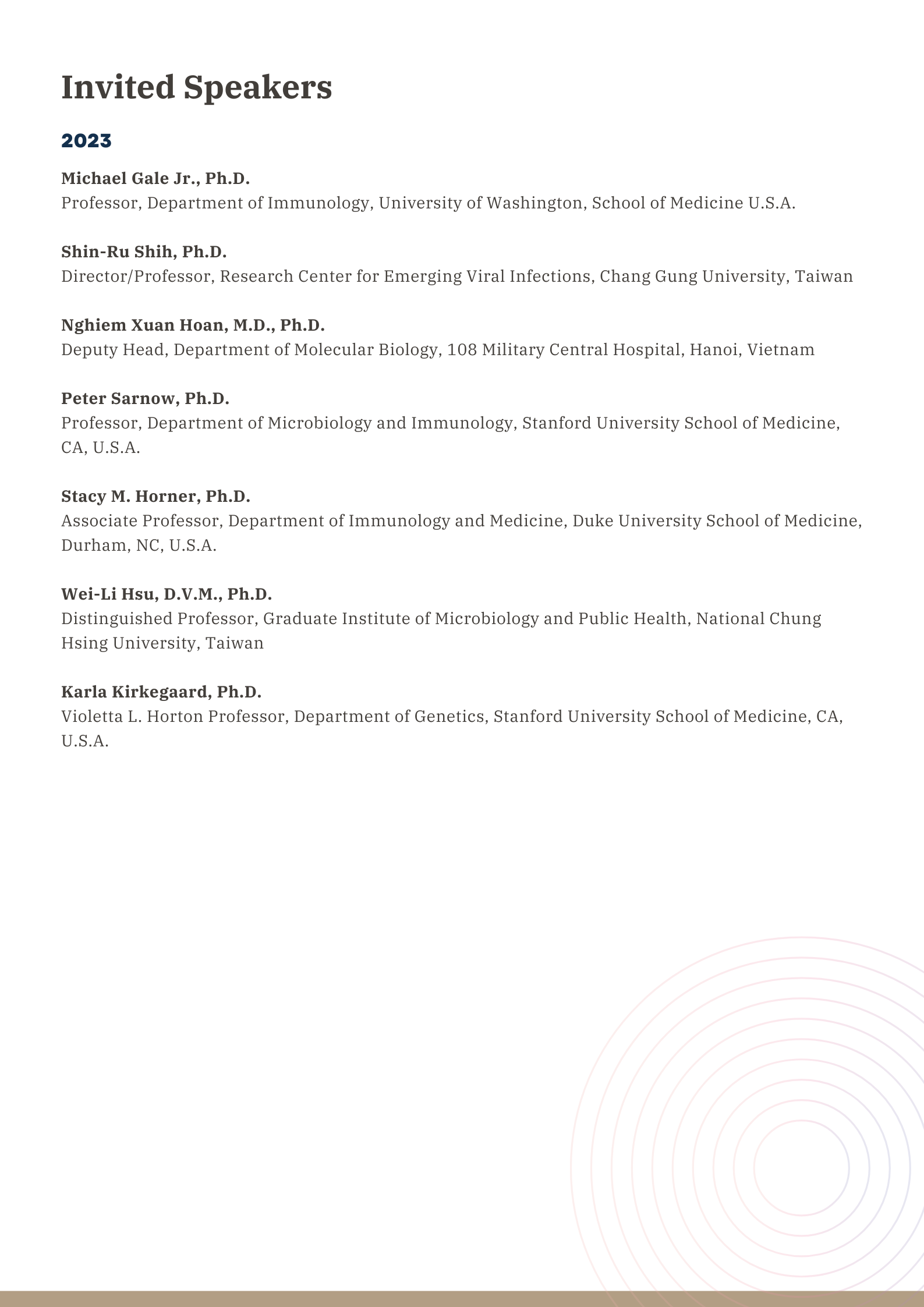 2023 Invited Speakers