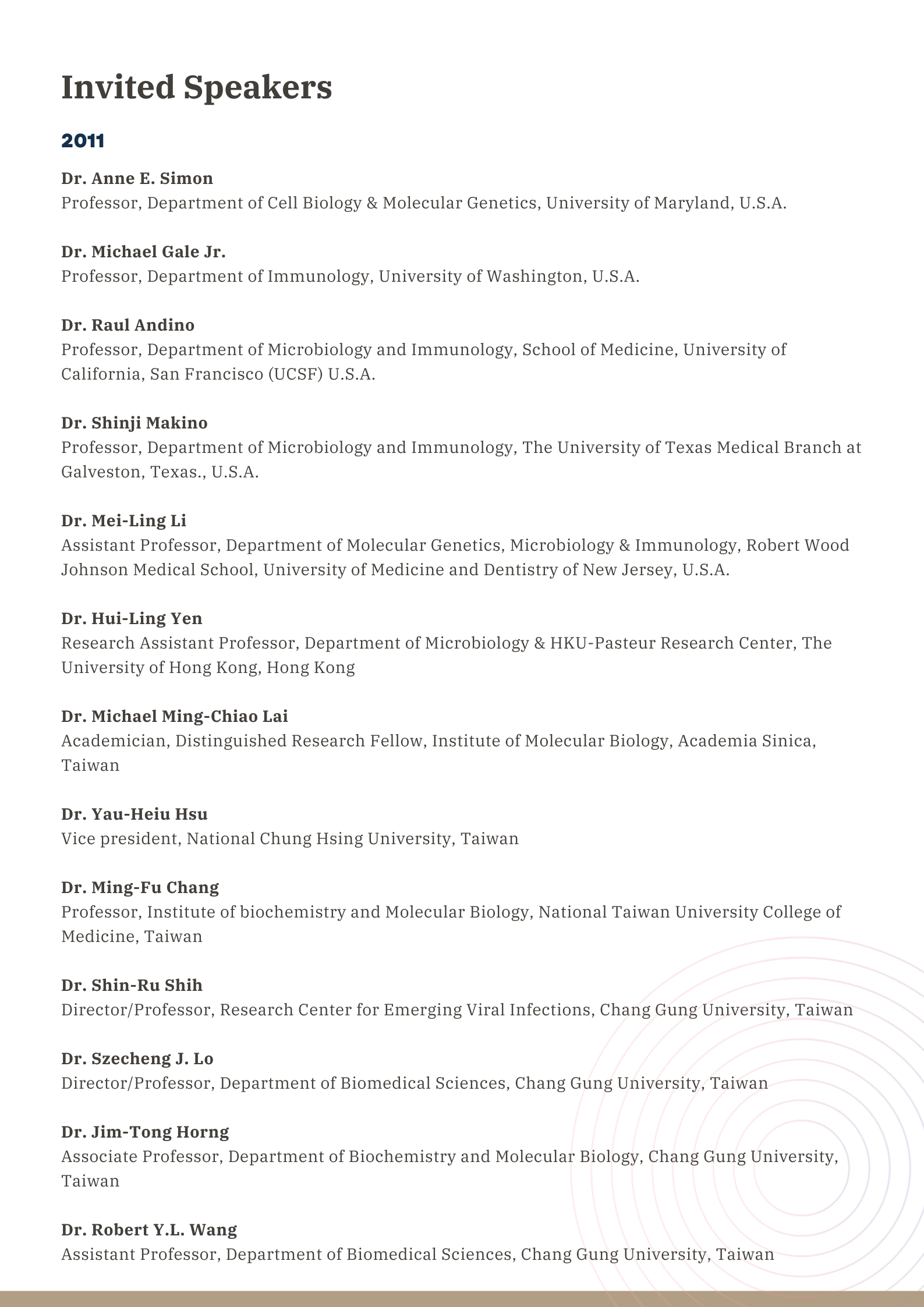 2011 Invited Speakers