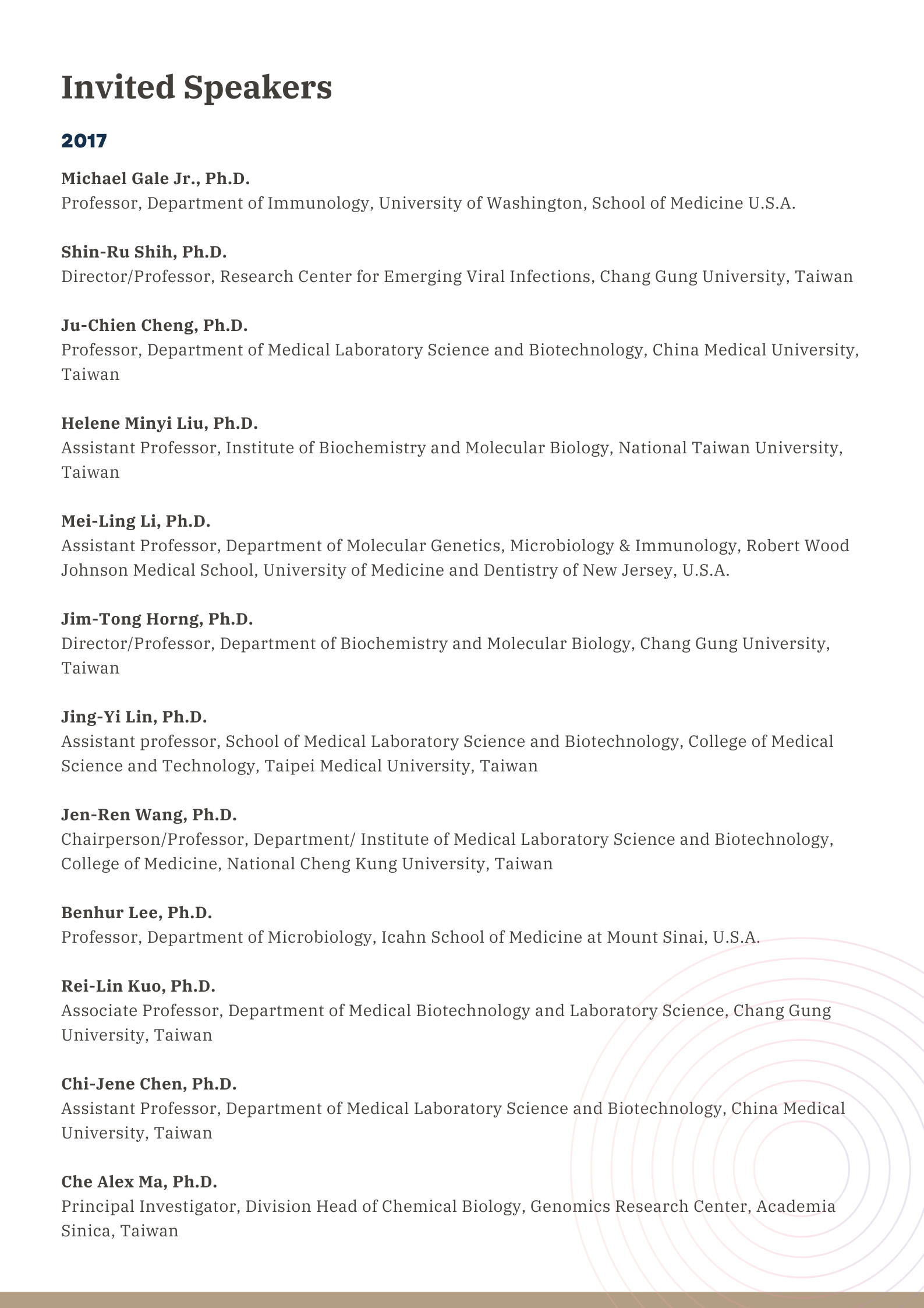 2017 Invited Speakers